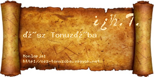 Ősz Tonuzóba névjegykártya
